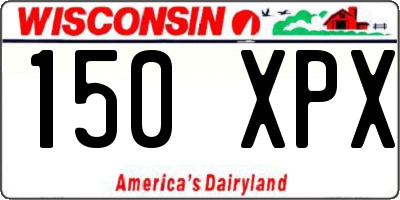 WI license plate 150XPX