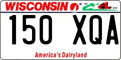 WI license plate 150XQA