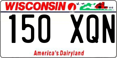 WI license plate 150XQN