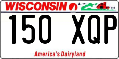 WI license plate 150XQP