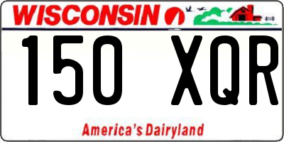 WI license plate 150XQR