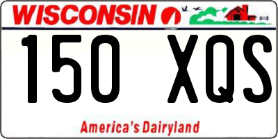 WI license plate 150XQS