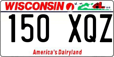 WI license plate 150XQZ