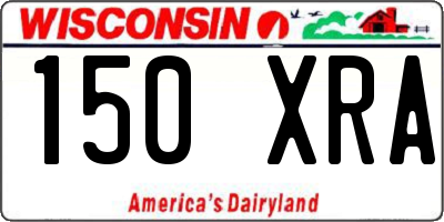WI license plate 150XRA