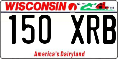 WI license plate 150XRB