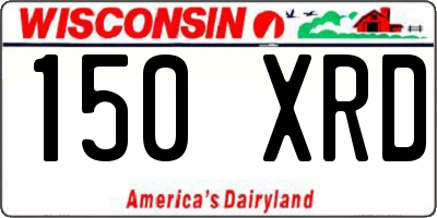 WI license plate 150XRD