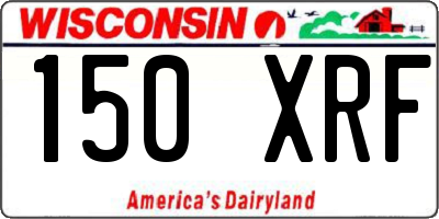WI license plate 150XRF