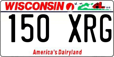 WI license plate 150XRG