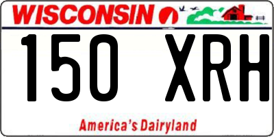 WI license plate 150XRH