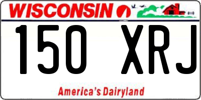 WI license plate 150XRJ