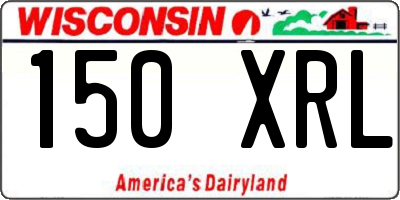 WI license plate 150XRL