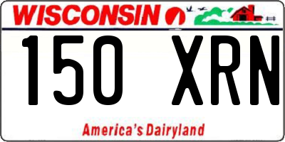 WI license plate 150XRN