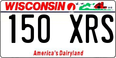 WI license plate 150XRS