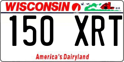 WI license plate 150XRT