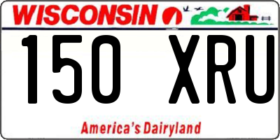 WI license plate 150XRU