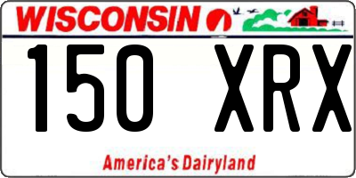 WI license plate 150XRX