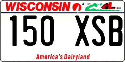 WI license plate 150XSB