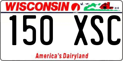 WI license plate 150XSC