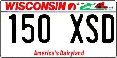 WI license plate 150XSD