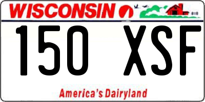 WI license plate 150XSF