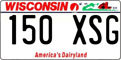 WI license plate 150XSG