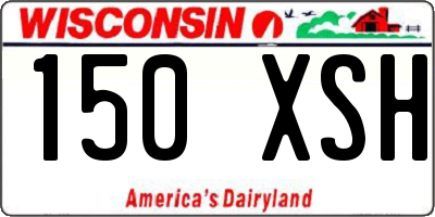 WI license plate 150XSH