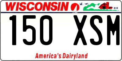 WI license plate 150XSM