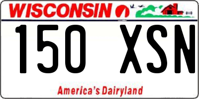 WI license plate 150XSN