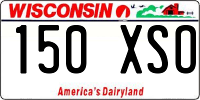 WI license plate 150XSO