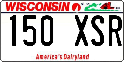 WI license plate 150XSR