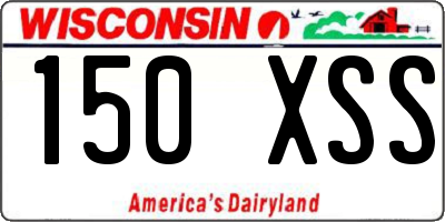 WI license plate 150XSS