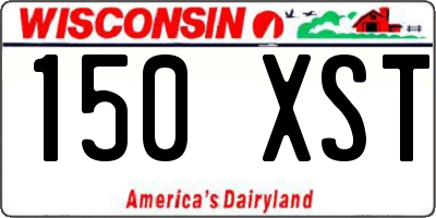WI license plate 150XST