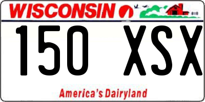 WI license plate 150XSX