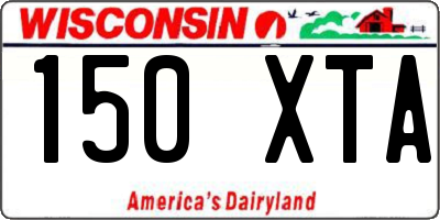 WI license plate 150XTA