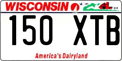 WI license plate 150XTB