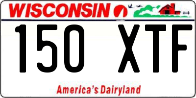 WI license plate 150XTF