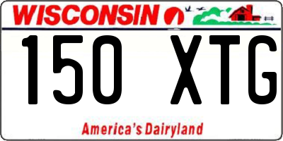 WI license plate 150XTG