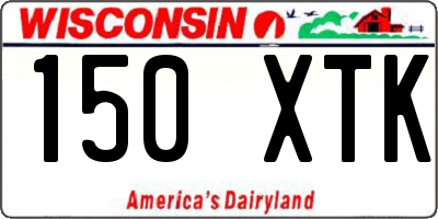 WI license plate 150XTK