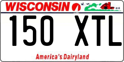 WI license plate 150XTL