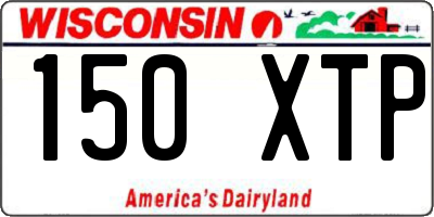 WI license plate 150XTP