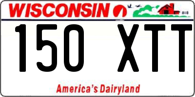 WI license plate 150XTT