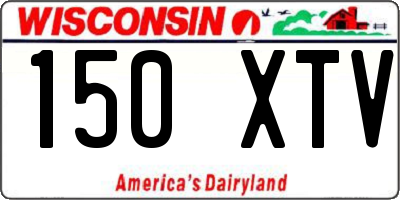 WI license plate 150XTV