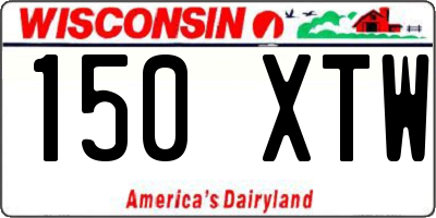 WI license plate 150XTW