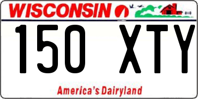 WI license plate 150XTY