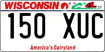 WI license plate 150XUC