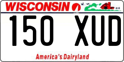WI license plate 150XUD
