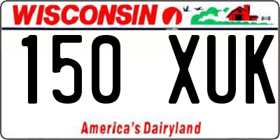 WI license plate 150XUK