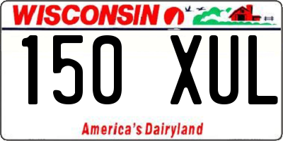 WI license plate 150XUL