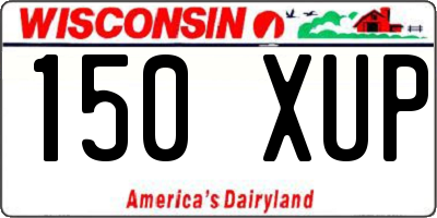 WI license plate 150XUP