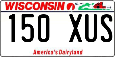 WI license plate 150XUS